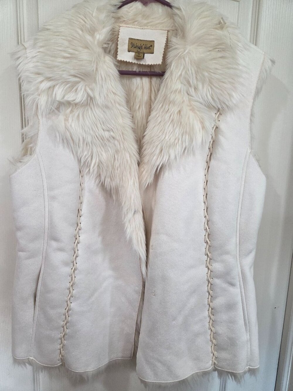 Gorgeous Cream/Ivory Open front vest by Midnight Velvet